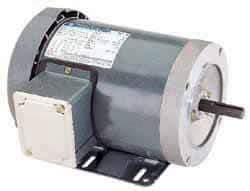 Marathon Electric - 1/2 Max hp, 3,450 Max RPM, Electric AC DC Motor - 208-230/460 V Input, Three Phase, 56C Frame, 0.62" Shaft Diam - Best Tool & Supply