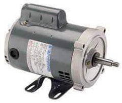 Marathon Electric - 1/4 Max hp, 1,200 Max RPM, Electric AC DC Motor - 115 V Input, Single Phase, 56 Frame, 0.62" Shaft Diam - Best Tool & Supply