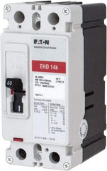 Eaton Cutler-Hammer - 60 Amp, 250 VDC, 480 VAC, 2 Pole, Molded Case Circuit Breaker - Thermal Magnetic Trip, 18 kA at 240 VAC Breaking Capacity, 14-1/0 AWG, 3-3/8 Inch Deep x 6 Inch High x 2-3/4 Inch Wide - Best Tool & Supply