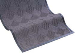 Entrance Mat: 10' Long, 4' Wide, 3/8″ Thick, Blended Yarn Surface Indoor, Medium-Duty Traffic, Rubber Base, Brown