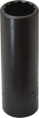 Proto - 3/4", 1/2" Drive, Deep Hand Socket - 12 Points, 3-1/4" OAL, Alloy Steel, Black Finish - Best Tool & Supply