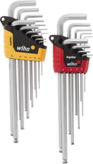 Wiha - 22 Piece L-Key Combo Hex Key Set - Hex Range 1/2 to 3/8", Chrome Vanadium Molybdenum - Best Tool & Supply