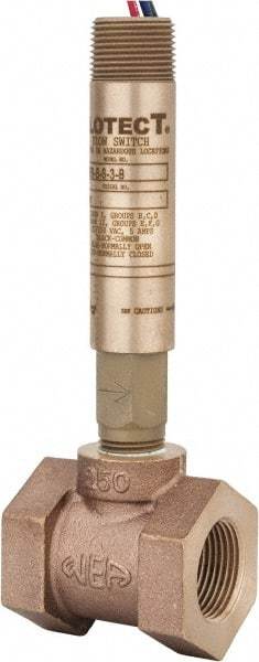 Dwyer - 2,000 psi, Brass Housing, Dwyer Flowtect Flow Switch - Model V6 - Best Tool & Supply