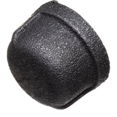 Black Pipe Fittings; Fitting Type: Round Cap; Fitting Size: 1-1/4″; Material: Malleable Iron; Finish: Black; Thread Standard: NPT; Connection Type: Threaded; Lead Free: No; Standards: ASME ™B1.2.1;  ™ASME ™B16.3