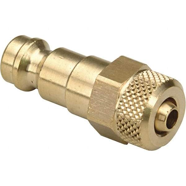 Dynabrade - 1/4 NPT Thread Hose Barb x Male NPT Connector - 3/8" ID Hose, Brass - Best Tool & Supply