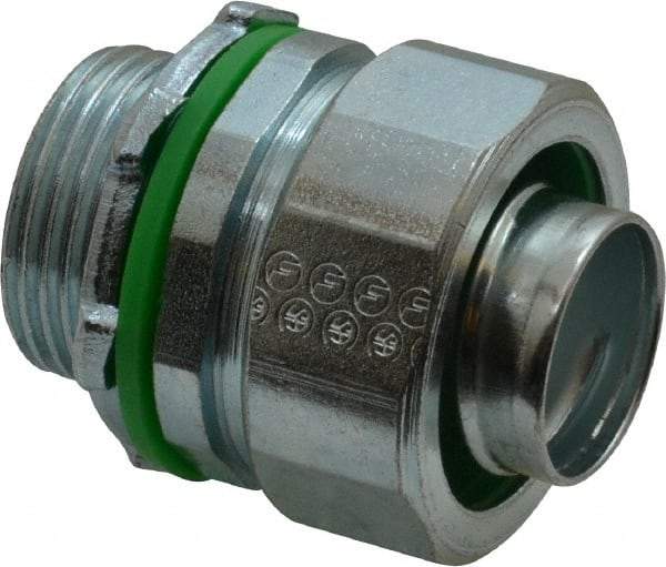 Cooper Crouse-Hinds - 3/4" Trade, Steel Threaded Straight Liquidtight Conduit Connector - Noninsulated - Best Tool & Supply