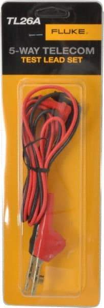 Fluke - Black/Red Electrical Test Equipment Leads Set - Use with Blade-Shaped Terminals, Gripping Terminals, Penetrating Larger Gauge Wires, Piercing Small Gauge (22-28 AWG) Wires, Threaded Terminals, Wire-Wrapped Terminals - Best Tool & Supply