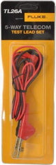 Fluke - Black/Red Electrical Test Equipment Leads Set - Use with Blade-Shaped Terminals, Gripping Terminals, Penetrating Larger Gauge Wires, Piercing Small Gauge (22-28 AWG) Wires, Threaded Terminals, Wire-Wrapped Terminals - Best Tool & Supply