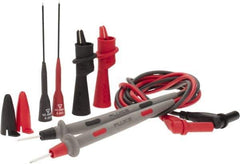 Fluke - Black/Red Electrical Test Equipment Leads Set - Use with Digital Multimeters - Best Tool & Supply