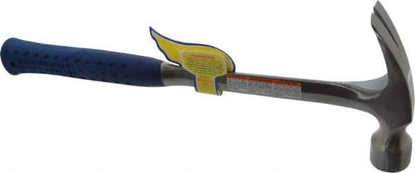 Estwing - 1-3/8 Lb Head, Straight Framing Hammer - 16" OAL, 1-3/64" Face Diam, Smooth Face, Steel Handle with Grip - Best Tool & Supply