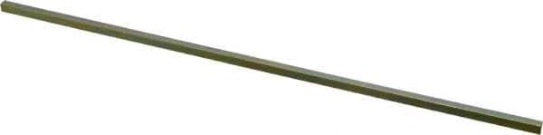 Precision Brand - 12" Long, Gold Dichromate-Plated Key Stock - Medium Carbon Steel - Best Tool & Supply