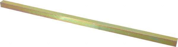 Precision Brand - 12" Long, Gold Dichromate-Plated Key Stock - Medium Carbon Steel - Best Tool & Supply