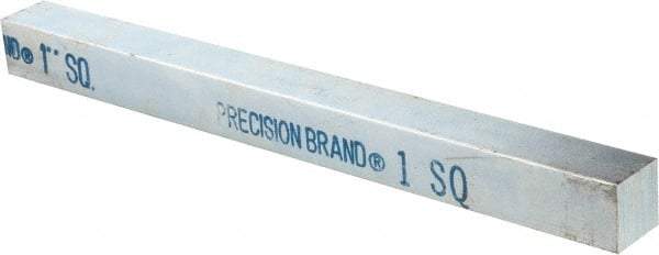 Precision Brand - 12" Long x 1" High x 1" Wide, Zinc-Plated Key Stock - Low Carbon Steel - Best Tool & Supply