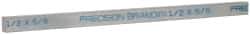 Precision Brand - 12" Long x 5/8" High x 1/2" Wide, Zinc-Plated Key Stock - Low Carbon Steel - Best Tool & Supply