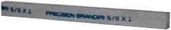 Precision Brand - 12" Long x 1" High x 5/8" Wide, Zinc-Plated Key Stock - Low Carbon Steel - Best Tool & Supply