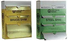 Precision Brand - 4 Piece, 50 Inch Long x 6 Inch Wide x 0.001 to 0.005 Inch Thick, Assortment Roll Shim Stock - Brass, 0.001 to 0.005 Inch Thick - Best Tool & Supply