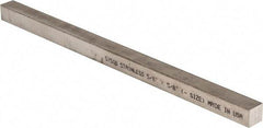 Precision Brand - 12" Long x 5/8" High x 5/8" Wide, Plain Key Stock - Stainless Steel - Best Tool & Supply