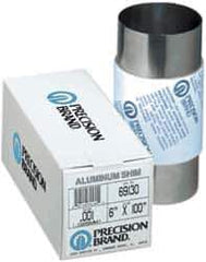 Precision Brand - 100 Inch Long x 6 Inch Wide x 0.004 Inch Thick, Roll Shim Stock - Aluminum - Best Tool & Supply