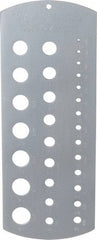 PEC Tools - 1.5mm to 12.5mm Hole Size Drill Gage - 30 Holes - Best Tool & Supply