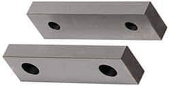 Gibraltar - 8-1/8" Wide x 2-1/2" High x 1" Thick, Flat/No Step Vise Jaw - Soft, Aluminum, Fixed Jaw, Compatible with 8" Vises - Best Tool & Supply