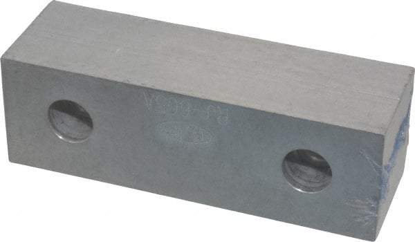 Gibraltar - 6-1/8" Wide x 2" High x 1" Thick, Flat/No Step Vise Jaw - Soft, Aluminum, Fixed Jaw, Compatible with 6" Vises - Best Tool & Supply