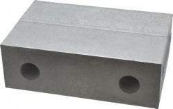 Gibraltar - 6-1/8" Wide x 2" High x 2" Thick, Flat/No Step Vise Jaw - Soft, Aluminum, Fixed Jaw, Compatible with 6" Vises - Best Tool & Supply