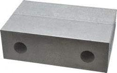 Gibraltar - 6-1/8" Wide x 2" High x 2" Thick, Flat/No Step Vise Jaw - Soft, Aluminum, Fixed Jaw, Compatible with 6" Vises - Best Tool & Supply