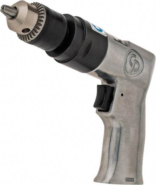 Chicago Pneumatic - 3/8" Keyed Chuck - Pistol Grip Handle, 2,400 RPM, 1.94 LPS, 4.1 CFM, 0.5 hp, 90 psi - Best Tool & Supply