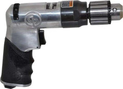 Chicago Pneumatic - 3/8" Reversible Keyed Chuck - Pistol Grip Handle, 4,200 RPM, 3.54 LPS, 7.5 CFM, 0.5 hp, 90 psi - Best Tool & Supply