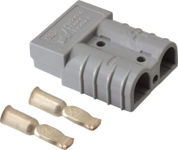 Made in USA - 6 AWG, 600 V, 50 A, Battery Connector - Gray - Best Tool & Supply