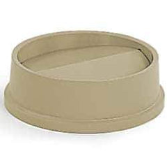 Rubbermaid - Round Lid for Use with 22 Gal Round Trash Cans - Beige, High-Impact Polystyrene, For Untouchable Trash Cans - Best Tool & Supply