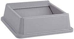 Rubbermaid - Square Lid for Use with 35 & 50 Gal Square Trash Cans - Gray, High-Impact Polystyrene, For Untouchable Trash Cans - Best Tool & Supply