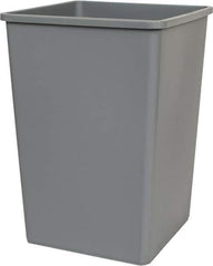 Rubbermaid - 35 Gal Gray Square Trash Can - Polyethylene, 27-5/8" High x 19-1/2" Long x 19-1/2" Wide - Best Tool & Supply