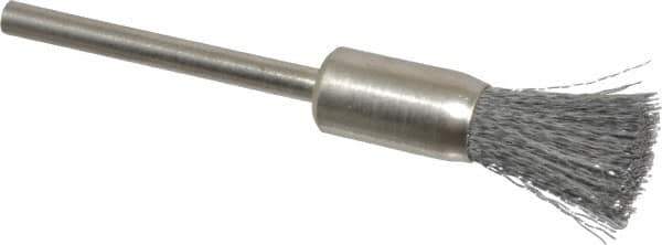 Anderson - 5/16" Brush Diam, Crimped, End Brush - 1/8" Diam Shank, 25,000 Max RPM - Best Tool & Supply