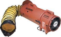 Allegro - 831 CFM, Electrical AC Axial Blower Kit - 8 Inch Inlet/Outlet, 0.33 HP, 115 Max Voltage Rating - Best Tool & Supply