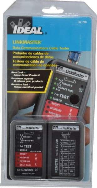 Ideal - STP & UTP Cable Tester - 10BaseT, T568A & T568B Connectors - Best Tool & Supply