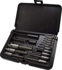 Walton - #4 to 3/4" Tap Extractor Set - 3, 4 Flutes, 13 Pieces - Best Tool & Supply