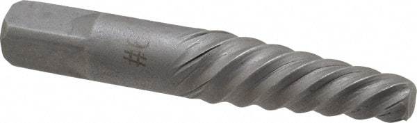 Interstate - Spiral Flute Screw Extractor - #6 Extractor for 5/8 to 7/8" Screw, 3-3/4" OAL - Best Tool & Supply