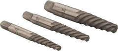 Interstate - 3 Piece Spiral Flute Screw Extractor Set - Screw Range 7/16 to 1" - Best Tool & Supply