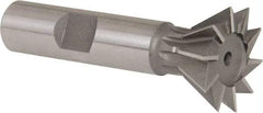 Whitney Tool Co. - 1" Diam x 7/16" Width of Cut, 60° Included Angle, High Speed Steel Dovetail Cutter - 1/2" Shank Diam, 2-1/2" Overall Length, Weldon Flat, Uncoated - Best Tool & Supply