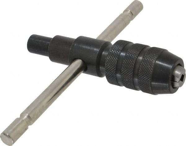 Made in USA - 1/2 to 3/4" Tap Capacity, T Handle Tap Wrench - 4-1/2" Overall Length - Best Tool & Supply