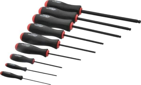 Bondhus - 9 Piece, 1.5 to 10mm Ball End Hex Driver Set - Comes in Vinyl Pouch - Best Tool & Supply