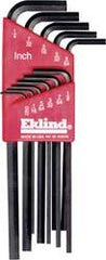 Eklind - 11 Piece L-Key Hex Key Set - Exact Industrial Supply