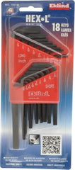 Eklind - 18 Piece L-Key Hex Key Set - Best Tool & Supply