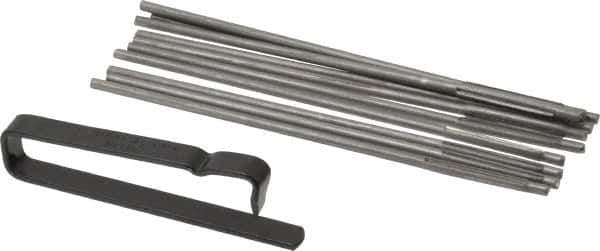 Made in USA - 3-1/4" Long x 0.12" Thick Midget Lap - 0.09" Arbor Diam, 10 Piece Set - Best Tool & Supply