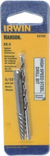 Irwin - 2 Piece Spiral Flute Screw Extractor & Drill Set - Screw Range 7/32 to 9/32" - Best Tool & Supply