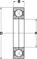 Angular Contact Ball Bearing: 55 mm Bore Dia, 120 mm OD, 29 mm OAW, Without Flange 24,300 lb Static Load, 28,600 lb Dynamic Load