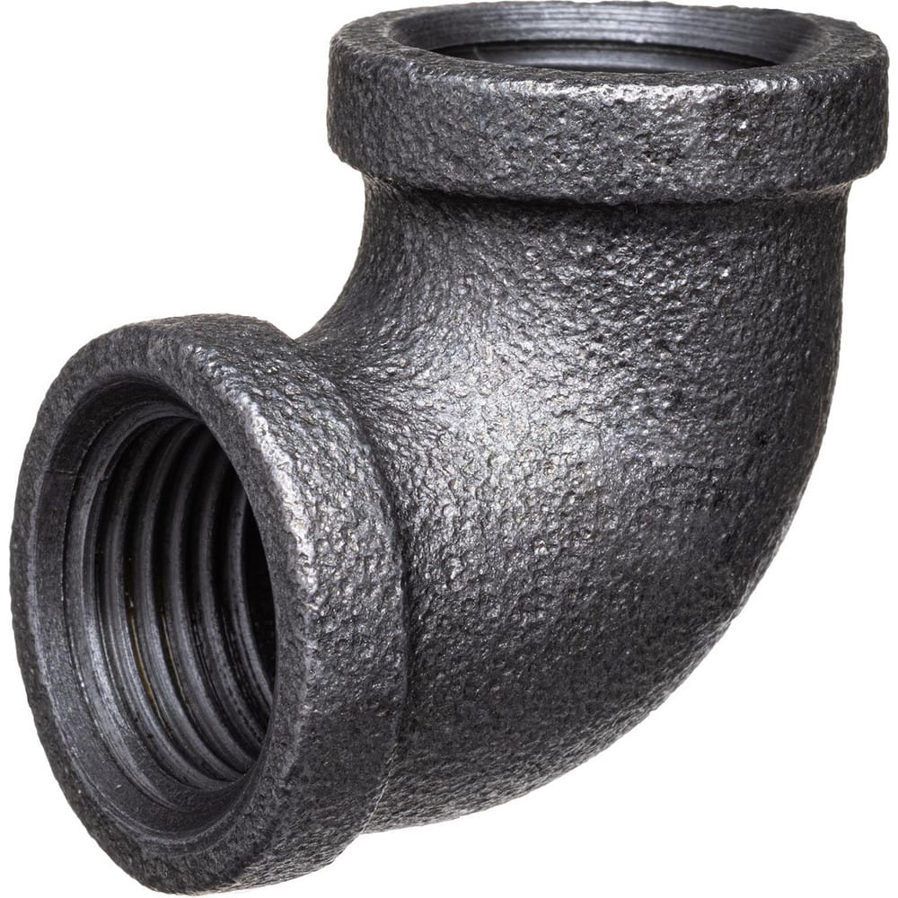 Black Pipe Fittings; Fitting Type: Elbow; Fitting Size: 1″; Material: Malleable Iron; Finish: Black; Fitting Shape: 90 ™ Elbow; Thread Standard: NPT; Connection Type: Threaded; Lead Free: No; Standards: ASME ™B1.2.1;  ™ASME ™B16.3