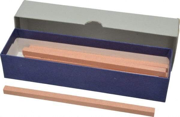 Value Collection - 180 Grit Aluminum Oxide Square Polishing Stone - Very Fine Grade, 1/4" Wide x 6" Long x 1/4" Thick - Best Tool & Supply