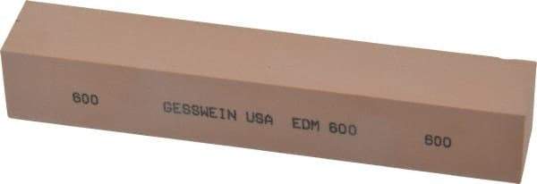 Made in USA - 600 Grit Aluminum Oxide Square Polishing Stone - Super Fine Grade, 1" Wide x 6" Long x 1" Thick - Best Tool & Supply